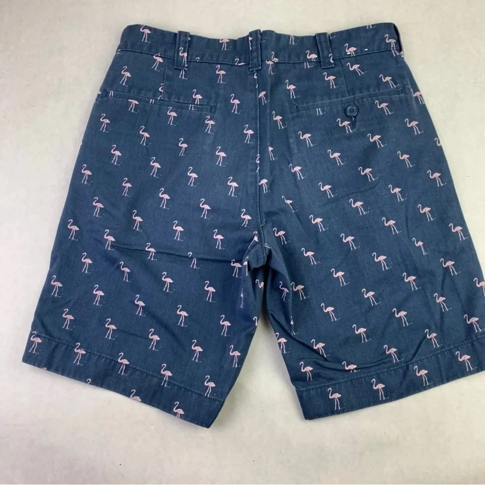 J. Crew Blue Flamingo Print Men's Shorts Size 29W